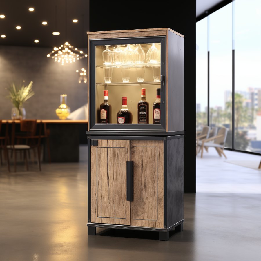 Dining Furniture Luxury Wine Rack Office Wooden Wine Cabinet