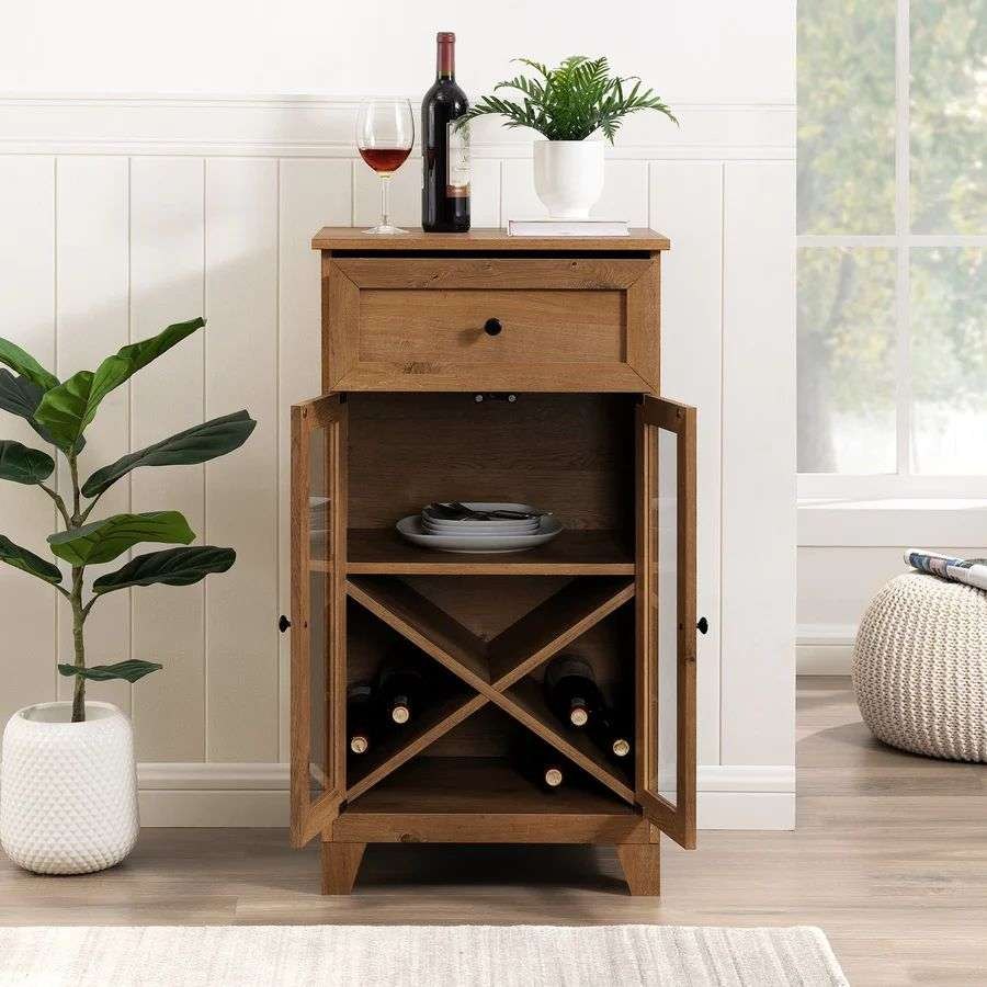 Wesome Factory Dining Furniture Luxury Wine Rack Office Wooden Wine Cabinet