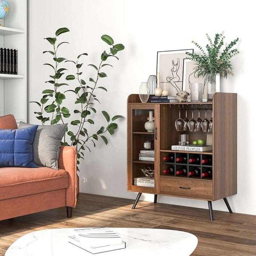 Wesome Factory Dining Furniture Luxury Wine Rack Office Wooden Wine Cabinet