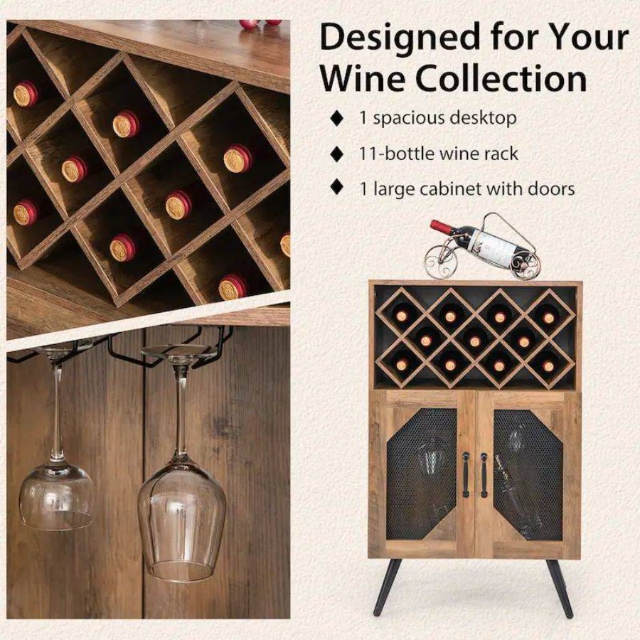 Wesome Factory Dining Furniture Luxury Wine Rack Office Wooden Wine Cabinet