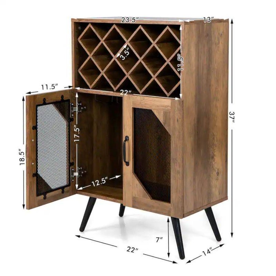 Wesome Factory Dining Furniture Luxury Wine Rack Office Wooden Wine Cabinet