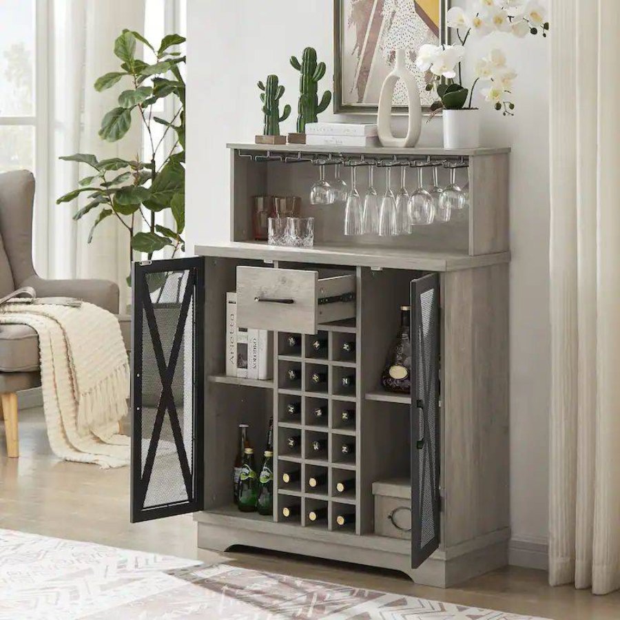 Wesome Factory Dining Furniture Luxury Wine Rack Office Wooden Wine Cabinet